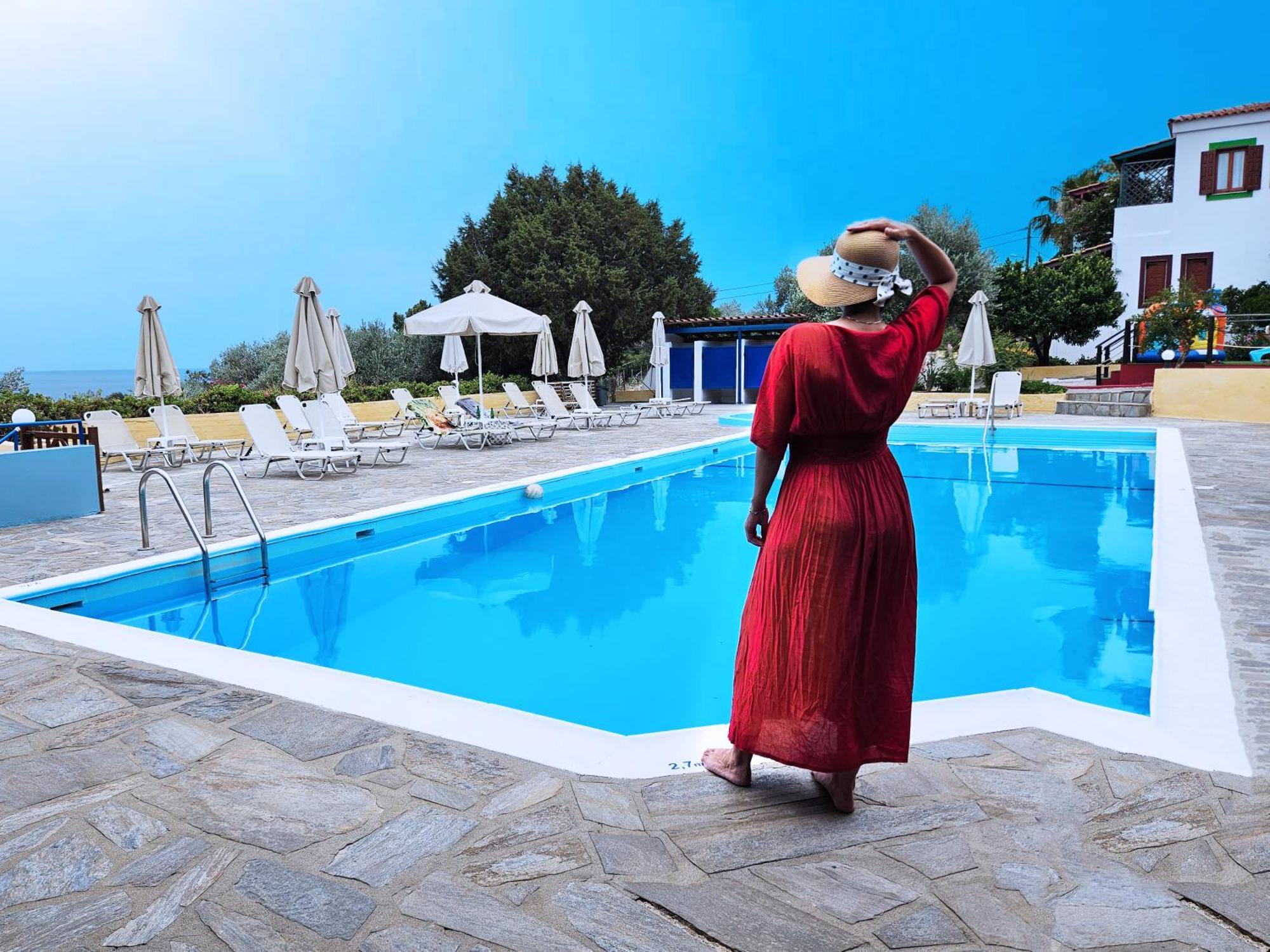 Sunflowers Apartments Marathókampos Dış mekan fotoğraf